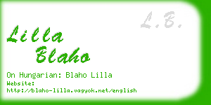 lilla blaho business card